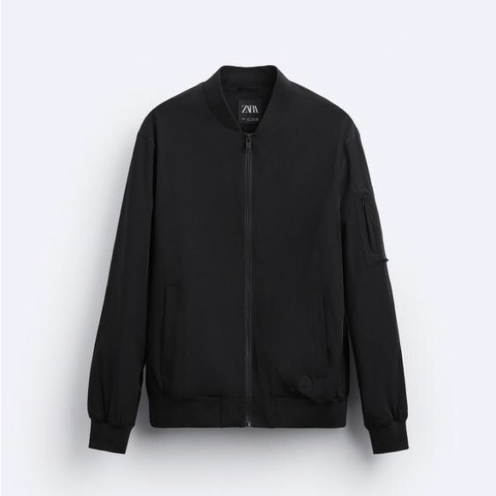 Zara men’s bomber jacket medium technical  fabric